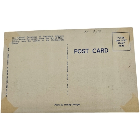 📬 Vintage Unused Postcard of White House of the Confederacy AL USA - Picture 2 of 6